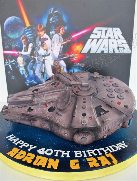 Celebrate With Cake 3d Sculpted Star Wars Millennium Falcon Starship Cake