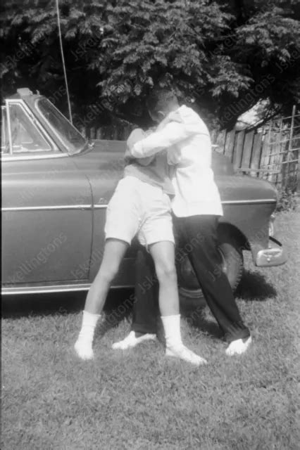 1950s Candid Of Kissing Couple Vintage 2 Negative Sx7 999 Picclick