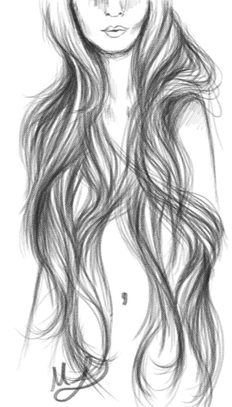 Before beginning to draw anime. Day Sketch Challenge HairLong Hair Drawing From Back ...