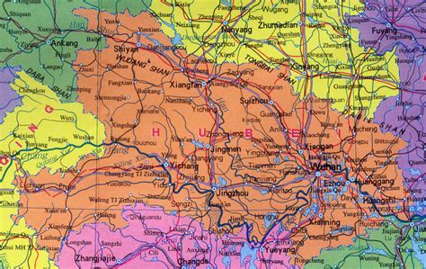 Hubei Province Map China Full Size Ex