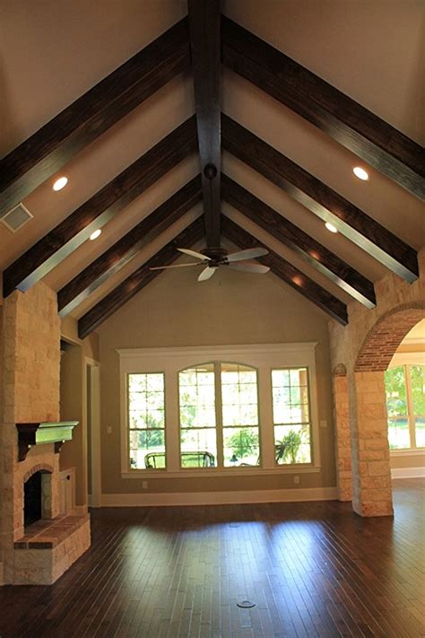 Ceiling beams as a decorating tool. Living Room | Cathedral ceiling living room, Vaulted ...