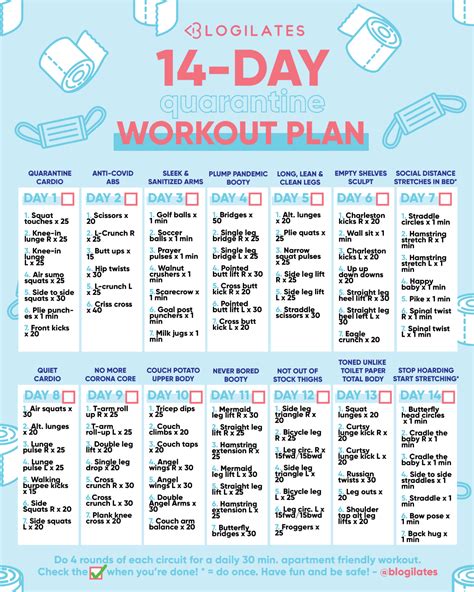 14 Day Quarantine Workout Plan Blogilates