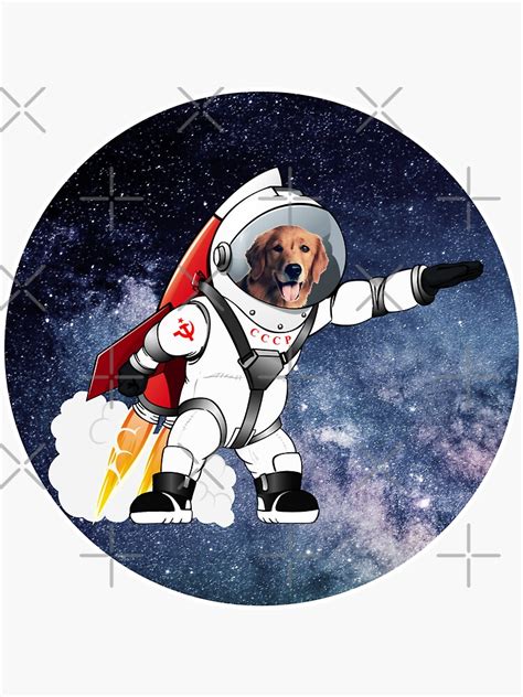 Cosmo Space Dog Sticker For Sale By Alexandr84 Redbubble