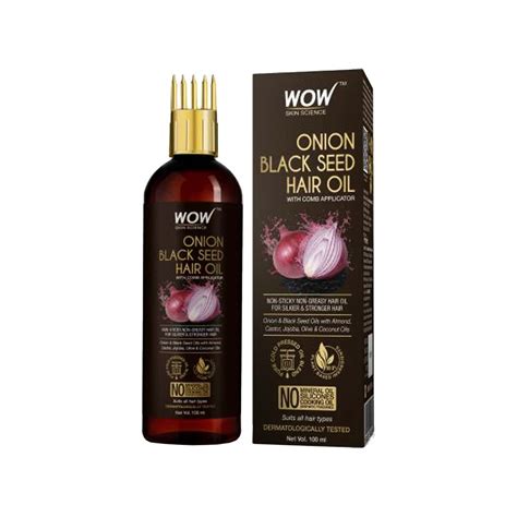 Buy Wow Skin Science Onion Black Seed Hair Oil 100 Ml With Comb