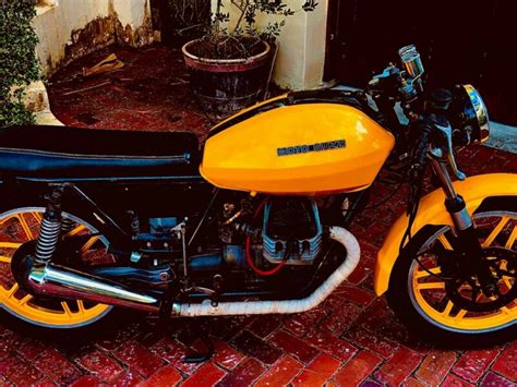 1981 Moto Guzzi V50 Cafe Racer Fully Restored Yellow And Black Custom