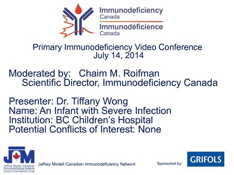 Pidvc Presentation 1 July 14 2014 Pdf Immunodeficiency Canada