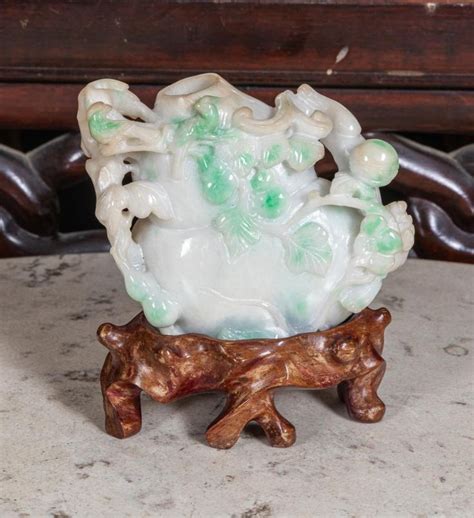 Sold Price Chinese Carved Jade Jadeite Vase March 6 0120 200 Pm