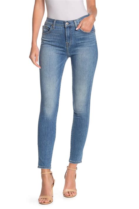 For All Mankind Gwenevere High Waist Skinny Ankle Jeans In Blue Lyst