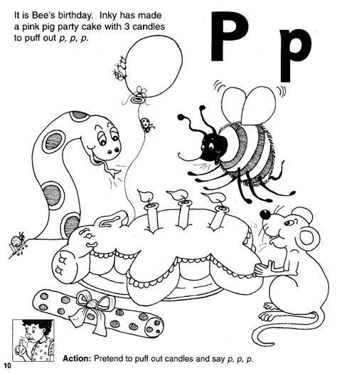 Jolly Phonics Letter P Colouring Sheets Barry Morrises Coloring Pages