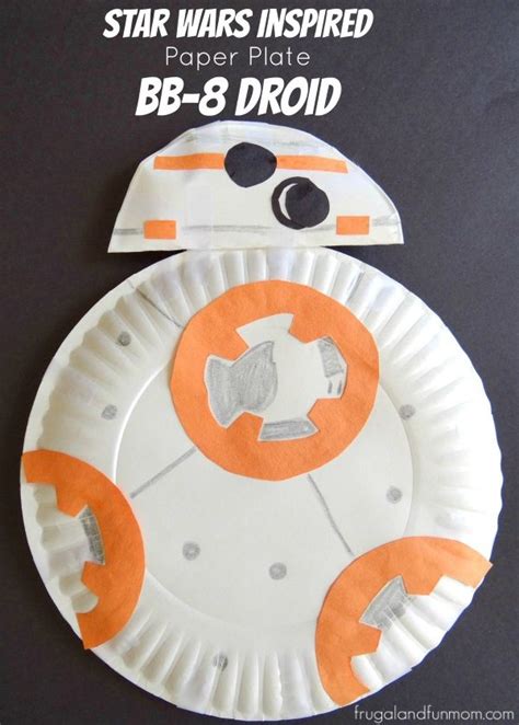 Star Wars Inspired Paper Plate Bb 8 Droid Star Wars