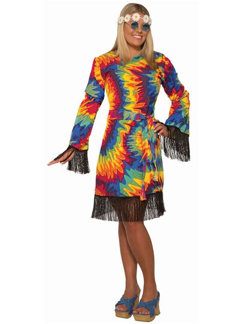 Hippie Tye Dye Dress Plus Costume