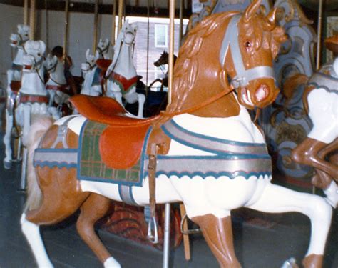 1890s Looff Carousel Horses Salisbury Beach Ma 1977037