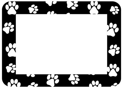 Paw Clipart Borders Paw Borders Transparent Free For Download On