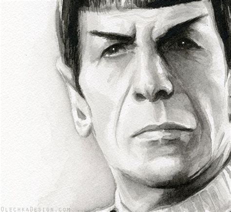 Spock Portrait Star Trek Art Watercolor Painting Of Spock Etsy Star Trek Art Watercolor Art