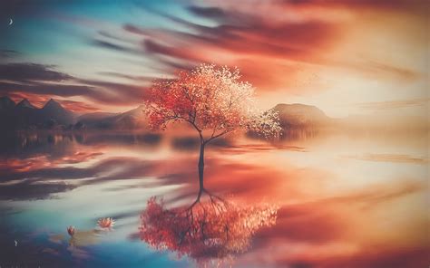 Autumn Tree Reflections Wallpapers Hd Wallpapers Id 23992