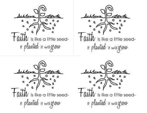 Faith Is Like A Seed Printable Handout Occasionally Crafty Faith Is Like A Seed Printable