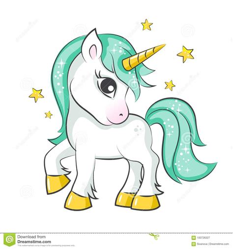 Cute Little Unicorn Stock Vector Illustration Of Character 100726327