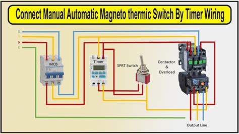 How To Make Connect Manual Automatic Magneto Thermic Switch By Timer