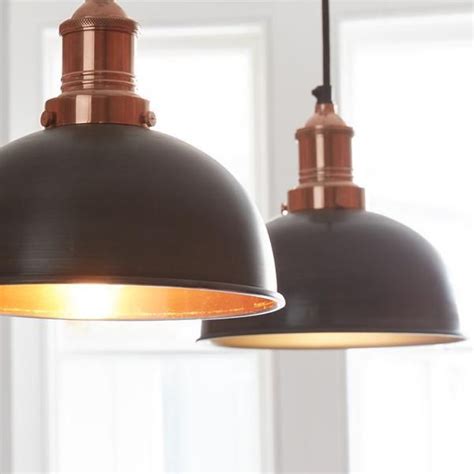 Brooklyn Dome Pendant 8 Inch Pewter And Copper Wire Pendant Light