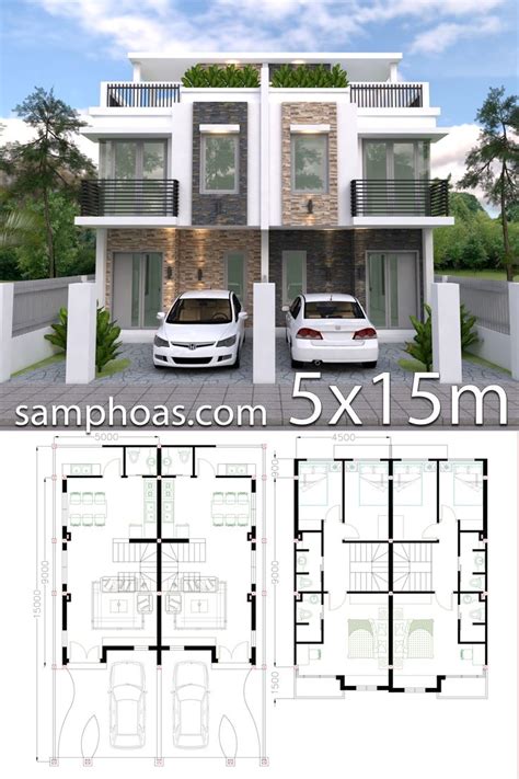 3 Bedrooms Home Design Plan 10x12m Samphoas Plansearch