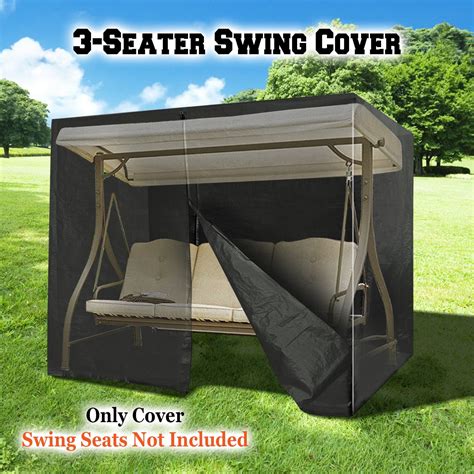 Sunny 3 Seater Patio Canopy Swing Cover Outdoor Furniture Porch Waterproof Protector Zipper