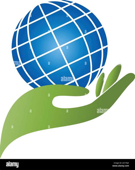 Hand And Globe Earth Earth Globe Logo Stock Vector Image And Art Alamy