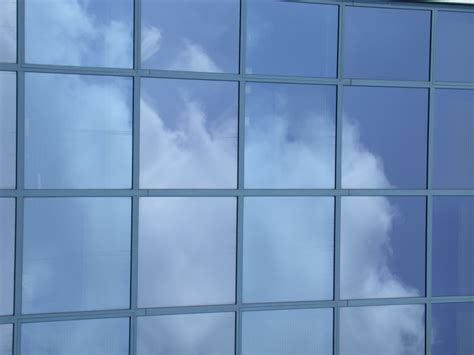 Glass Windows Building Clouds Sky Glass Window Clouds Glass