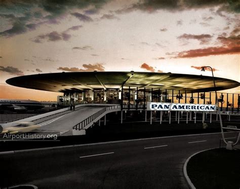 New York Kennedy Airport Exterior View Of Pan Am Terminal 1960