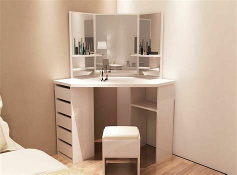 Discover a wide selection of bedroom and makeup vanities on walmart.ca. Corner Dressing Table with Mirror & Stool (5 Drawer ...