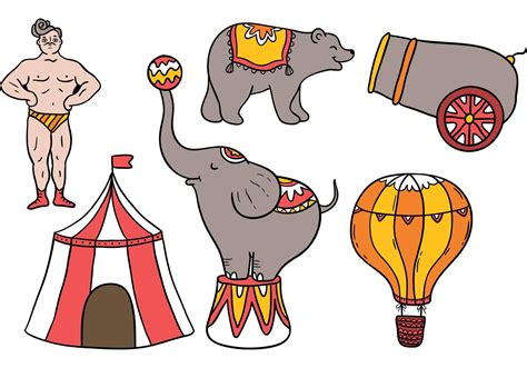 Free Vintage Circus Elements 83601 Vector Art At Vecteezy
