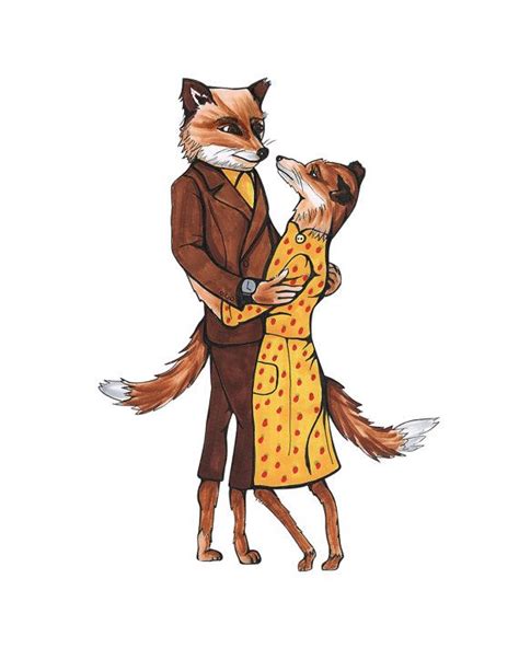 This Is An Original Drawing Illustration Of Mr And Mrs Fantastic Mr Fox One Of My Favorite