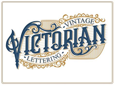 Vintage Victorian Lettering Victorian Lettering Vintage Typography