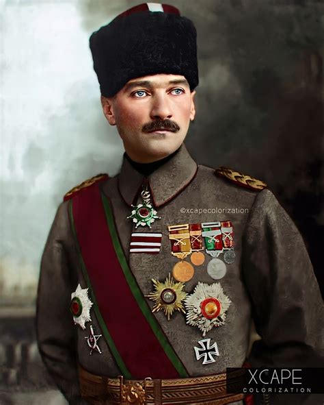 Mustafa Kemal Paşa nın Renkli Fotoğrafı Tarihçi Fotoğraf Nadide