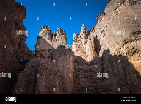 The Solomons Pillars In Timna National Park In Israel Near Eilat Stock