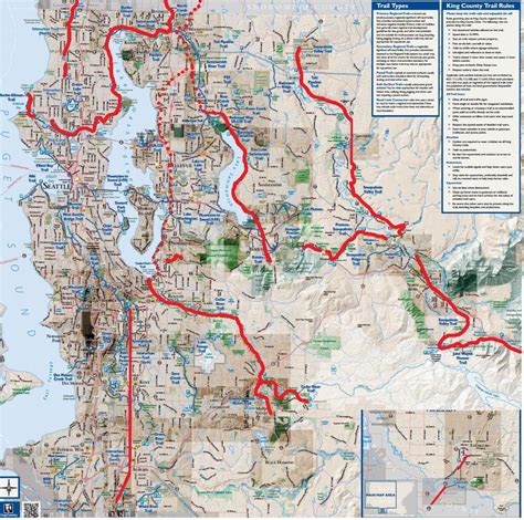 Vintage Washington Map Shows Todays Rails To Trail Network Biking Bis