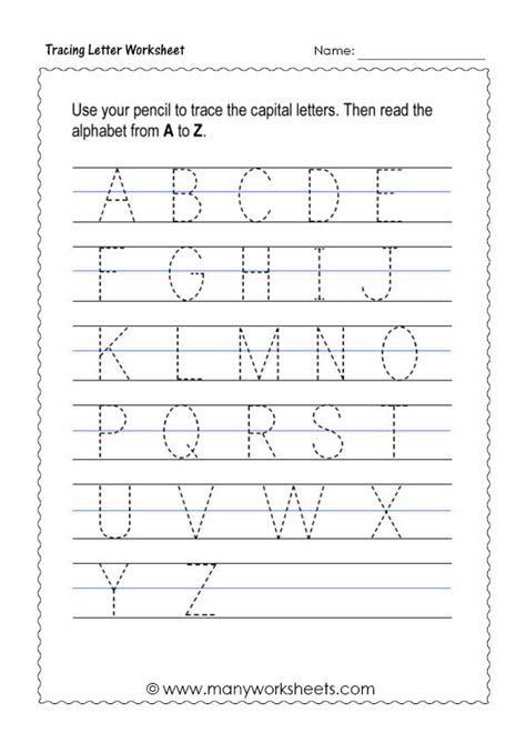 Here's the definition as well as variations and examples of use. Tracing Capital Letter A - Z Worksheets for Preschool