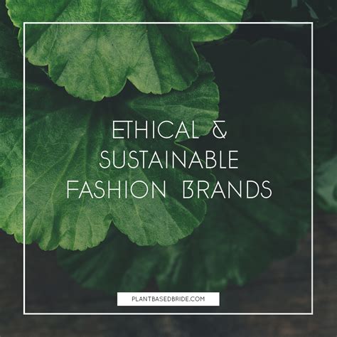 Ethical And Sustainable Fashion Brands — Plant Based Bride