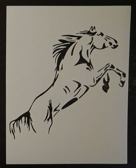 Rearing Horse Stencil My Custom Stencils