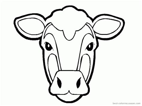 Cow Mask Coloring Pages Clip Art Library