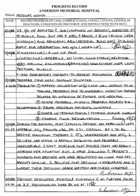 Nursing Progress Notes Template Markmeckler Template Design