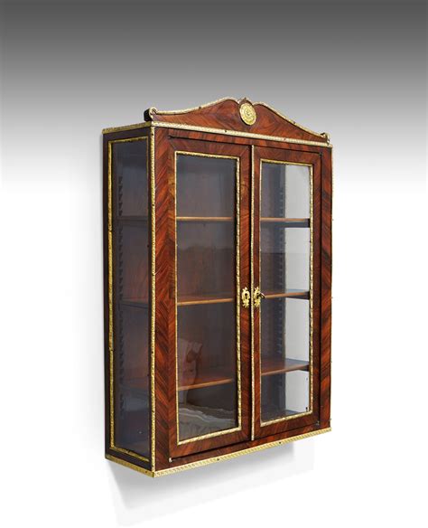 Antique Display Cabinet Wall Hanging Cupboard Glazed Wall Cabinet Regency Display Cabinet