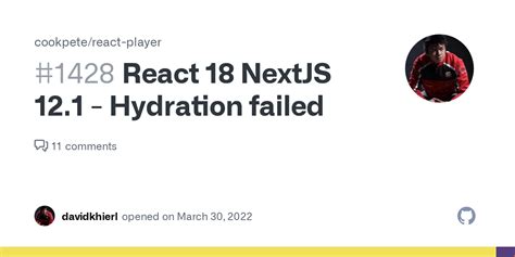 React 18 NextJS 12 1 Hydration Failed Issue 1428 Cookpete React