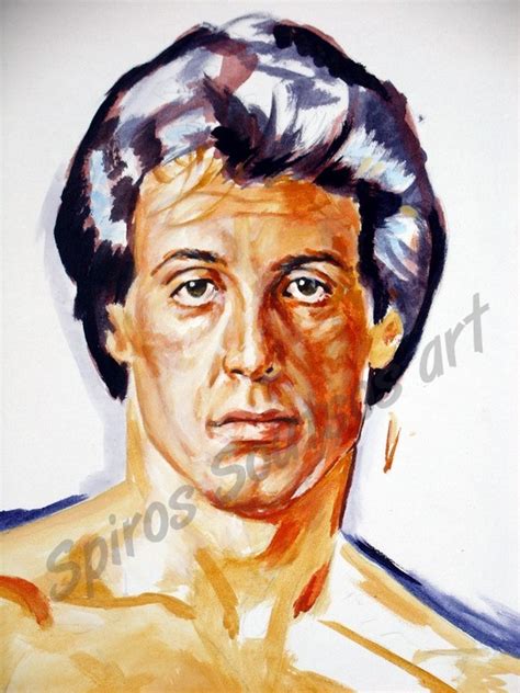 Sylvester Stallone Rocky 3 Movie Poster Painting Portrait