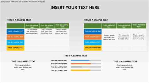 Comparison Table With Bar Chart For Powerpoint Template Slidevilla