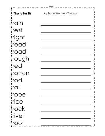 However, it is common to use the order function . Alphabetize the Words with R Worksheets