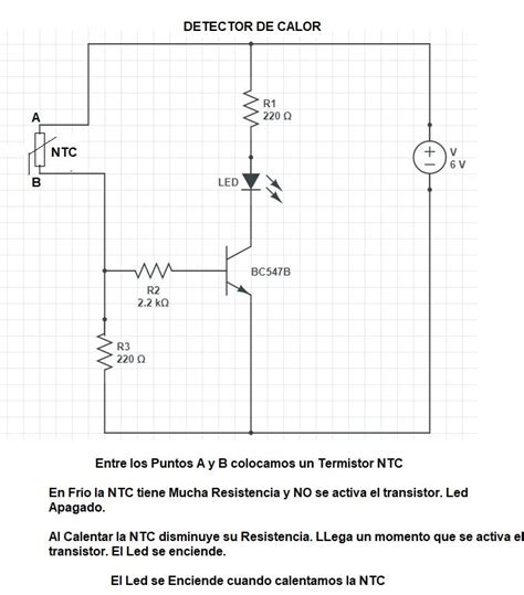 Detector térmico convencional para detección de incendios. Circuitos con Transistores Detectores y Alarmas
