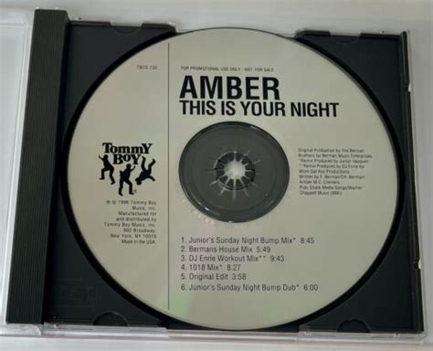 Amber This Is Your Night Single Promo Cd 1996 Ebay