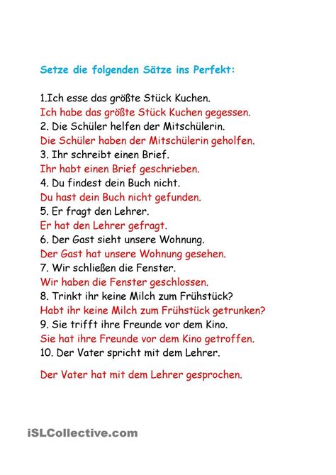 Neben ein bisschen realtalk werden auch noch ein paar wände gestrichen das. Perfekt | Daf arbeitsblätter, Perfektion und Briefe schreiben