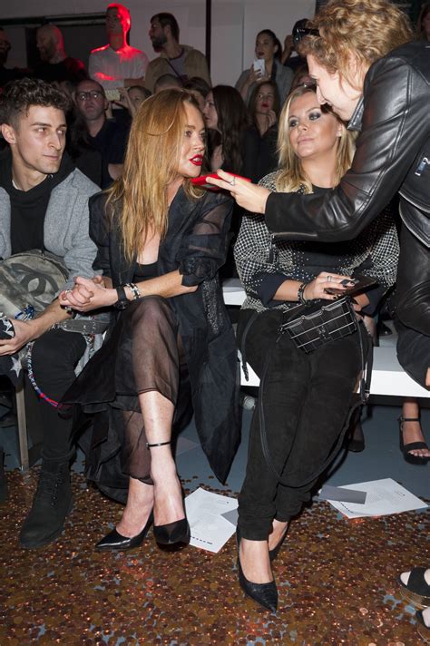 Lindsay Lohan Nipslip At Gareth Pugh Fashion Show In London Hot