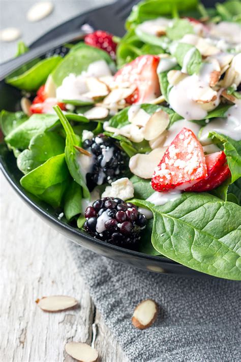 Healthy Berry Spinach Salad Recipe Bound By Food
